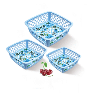 Cherry Fruit Basket | Durable & Ventilated Plastic Tray