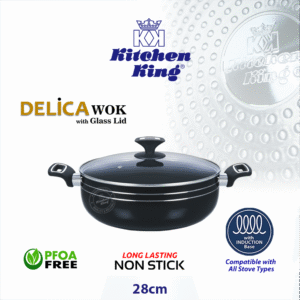 Delica Wok G/Lid (Induction) - 28cm