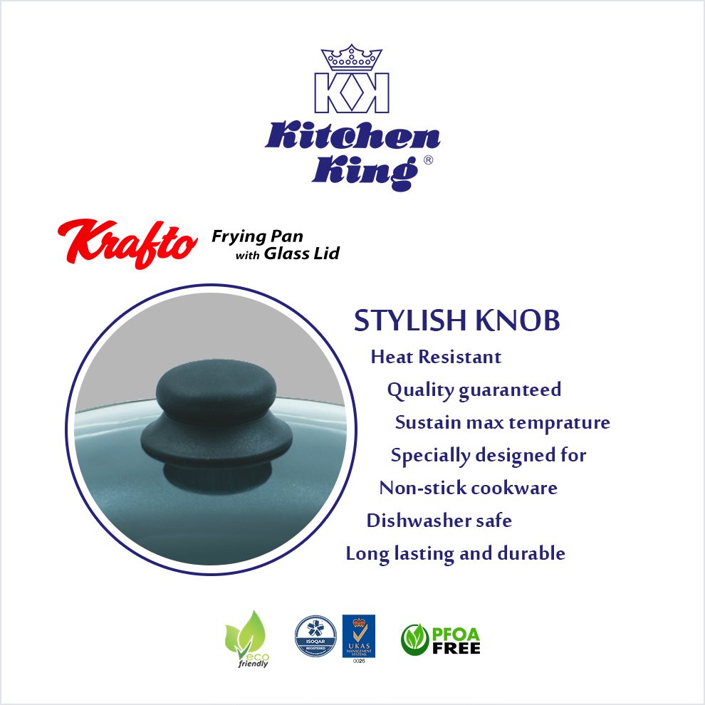 Fry Pan Krafto with Glass Lid - 30cm