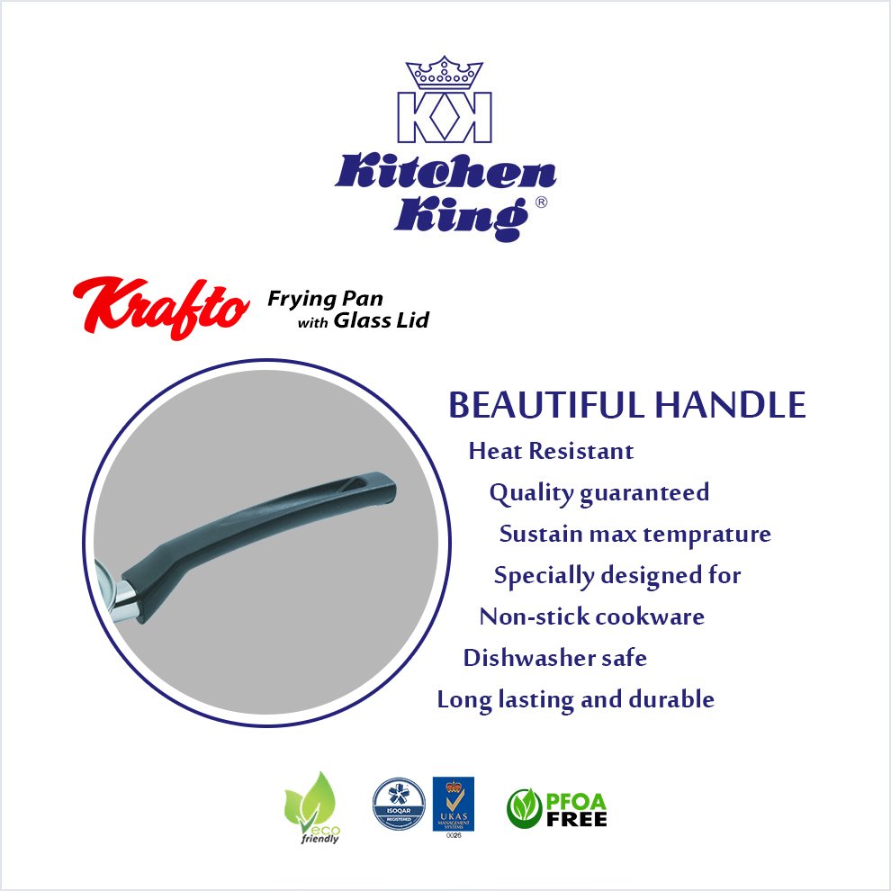 Fry Pan Krafto with Glass Lid - 30cm