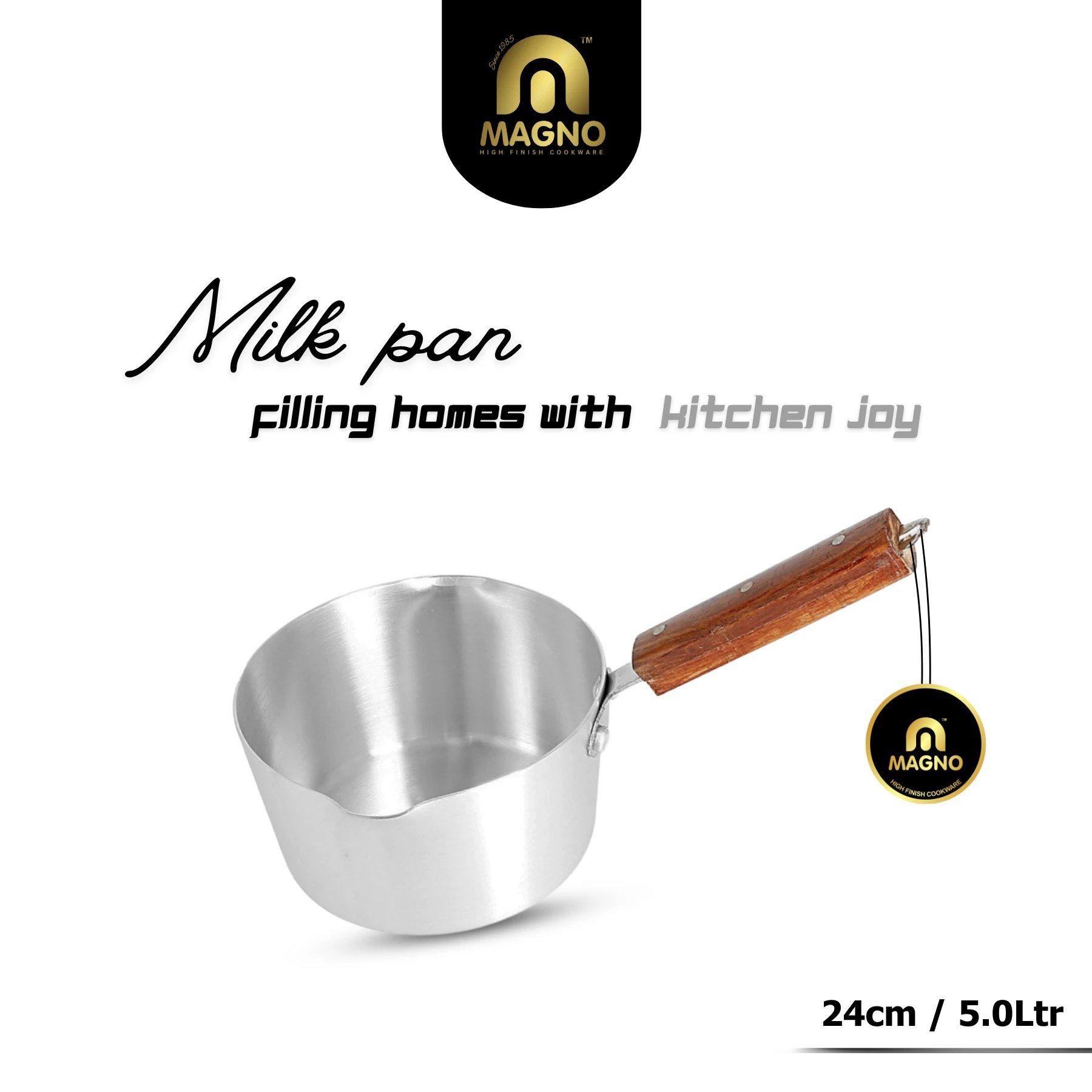 MILK PAN 24 CM METAL FINISH - Magno Cookware