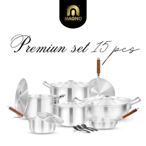Pemium Set Gift Pack 15pcs Metal Finish - Magno Cookware
